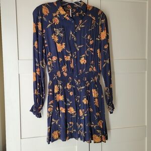 Free People Blue Floral Dress